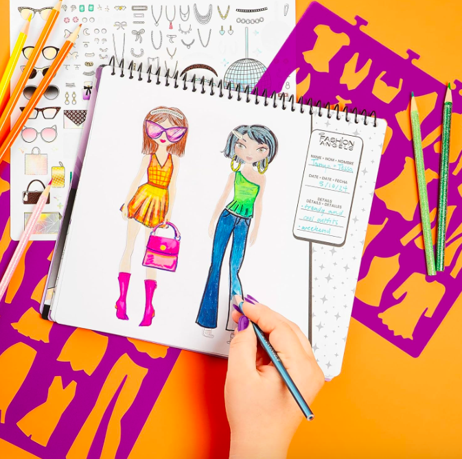 Cuaderno Libreta Dise ar De Moda Stickers Fashion Angels-2