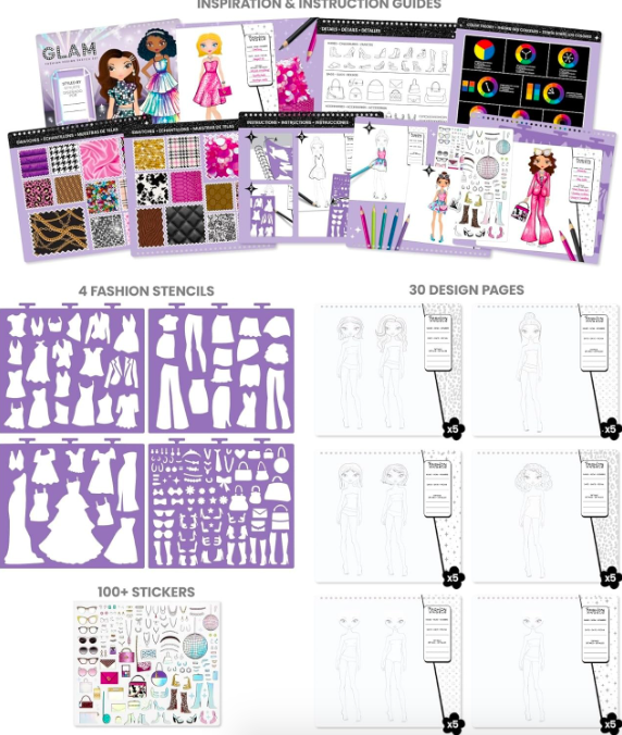Cuaderno Libreta Dise ar De Moda Stickers Fashion Angels-5