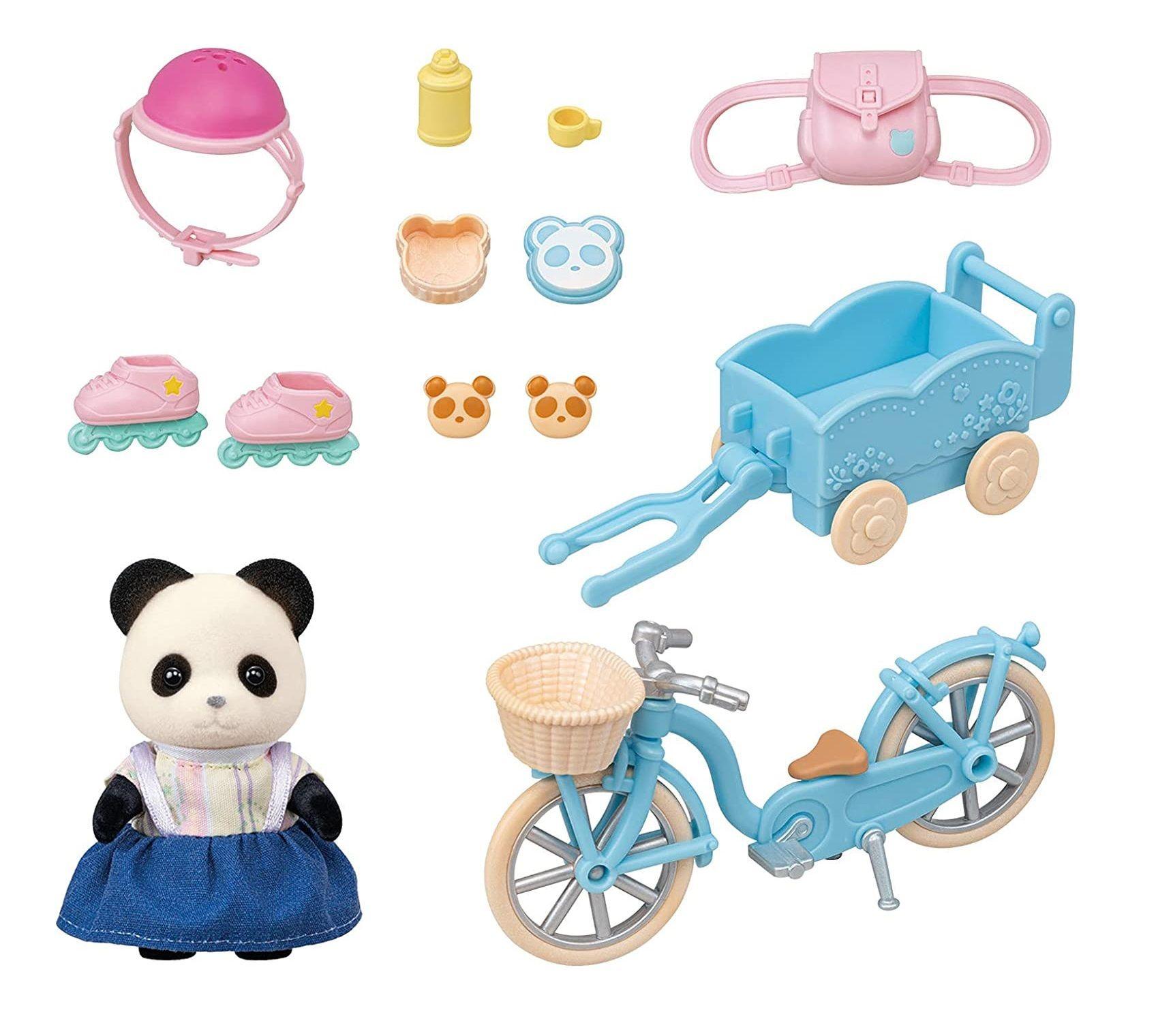 Sylvanian Families 5652 Set Bicicleta Patines Pookiee Panda-2