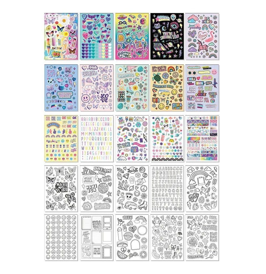Libro Con 1000+ Stickers Marcadores Estuche Fashion Angels-2
