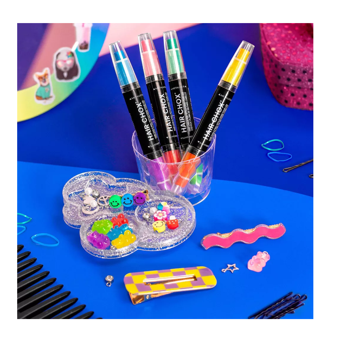 Set Pinturas Temporales Pelo 4 Lapices Niñas Fashion Angels-2