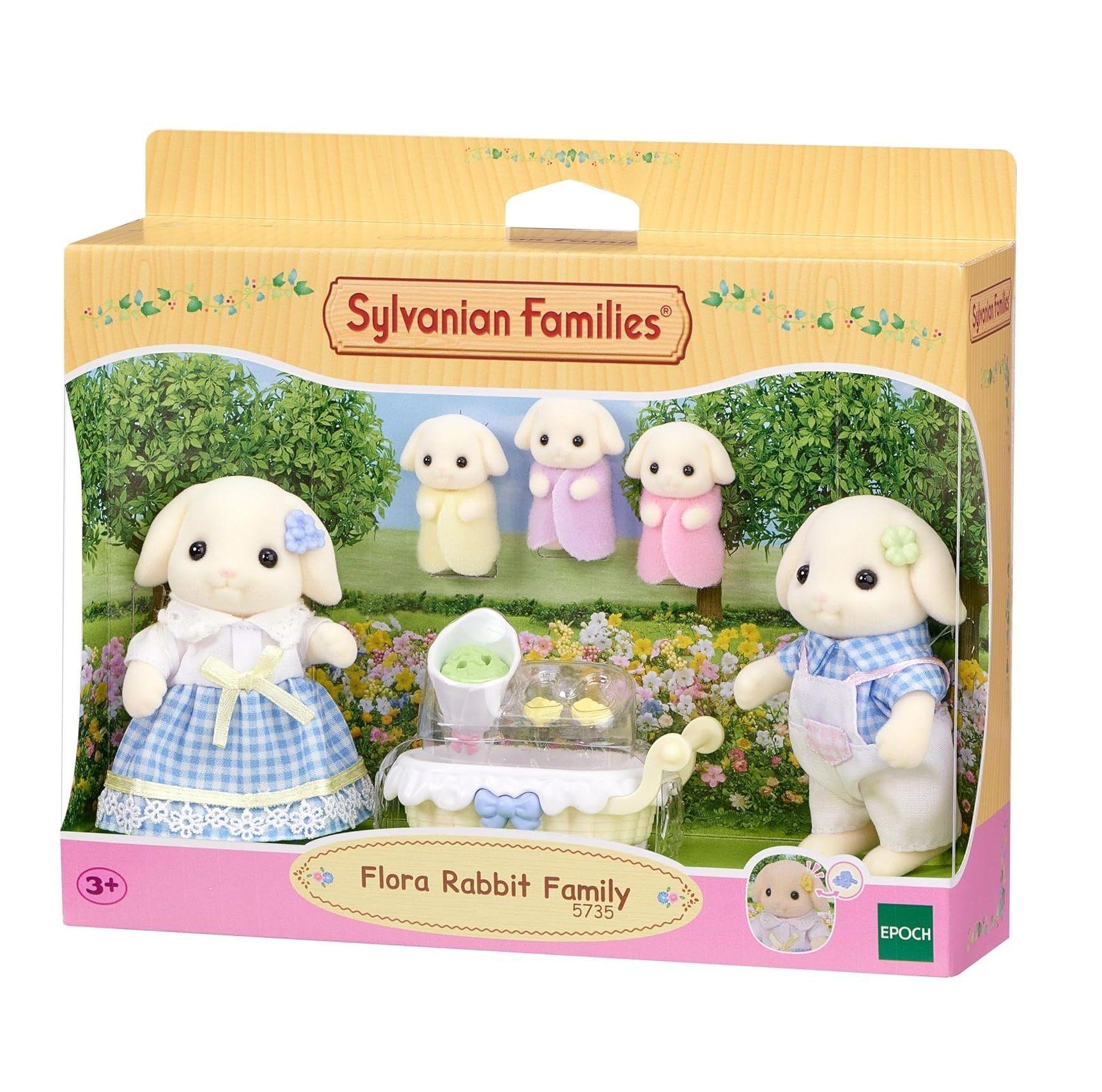 Flora Rabbit Family Conejo 5735 Sylvanian Families Juguete-0