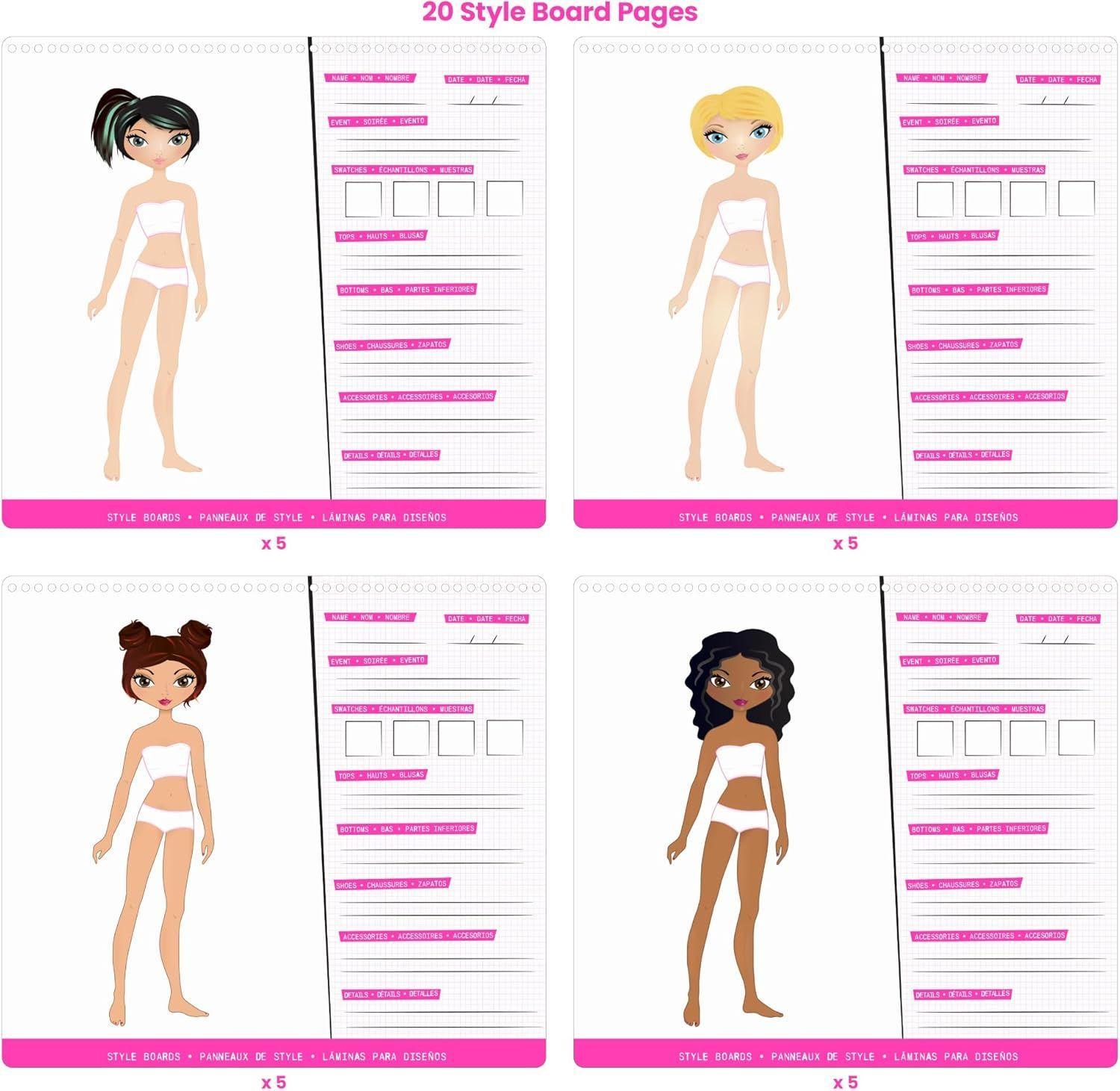 Cuaderno Para Diseñar Stickers Fashion Angels-2