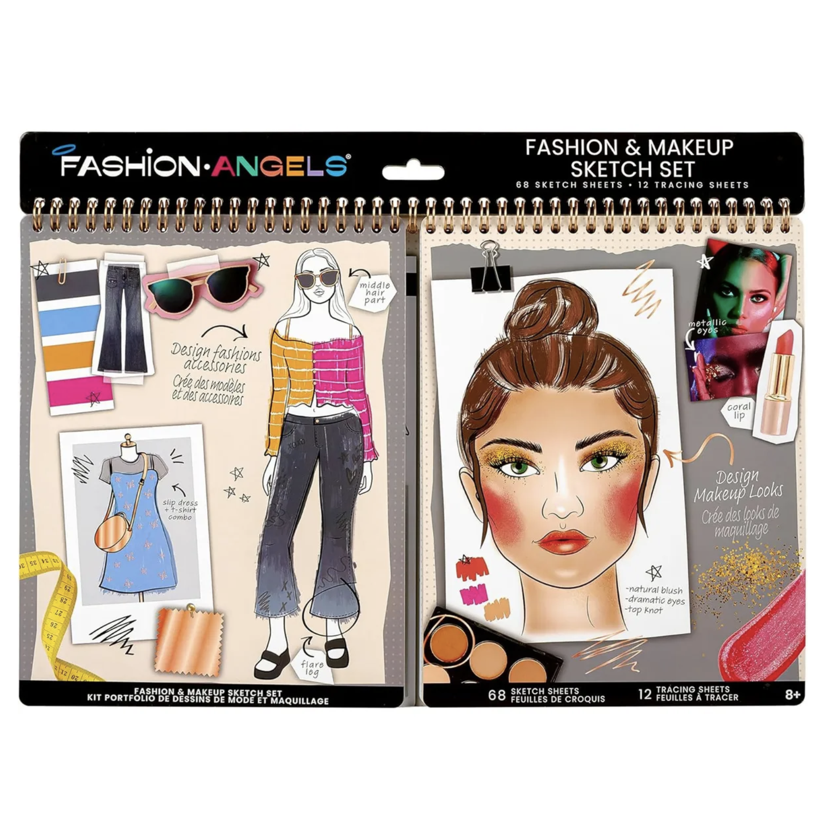 Libreta Cuaderno Para Dise ar Rostro Y Ropa Fashion Angels Agua-2