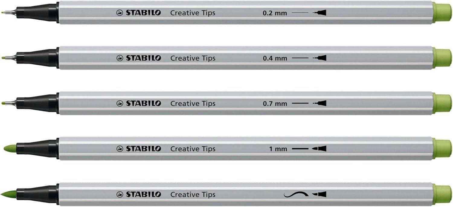 Estuche Tiralineas Stabilo Creative Tips Arty 30 Lapices-4