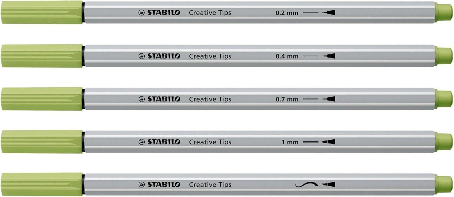 Estuche Tiralineas Stabilo Creative Tips Arty 30 Lapices-5