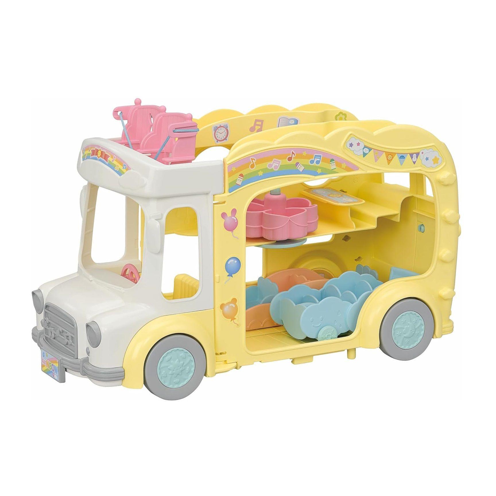 Rainbow Fun Nursery Bus 5744 Sylvanian Families Juguete-1
