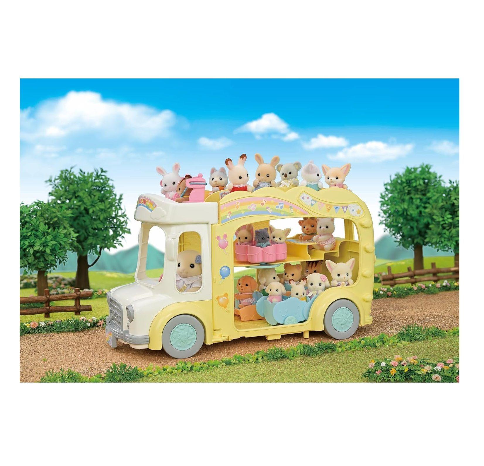 Rainbow Fun Nursery Bus 5744 Sylvanian Families Juguete-2