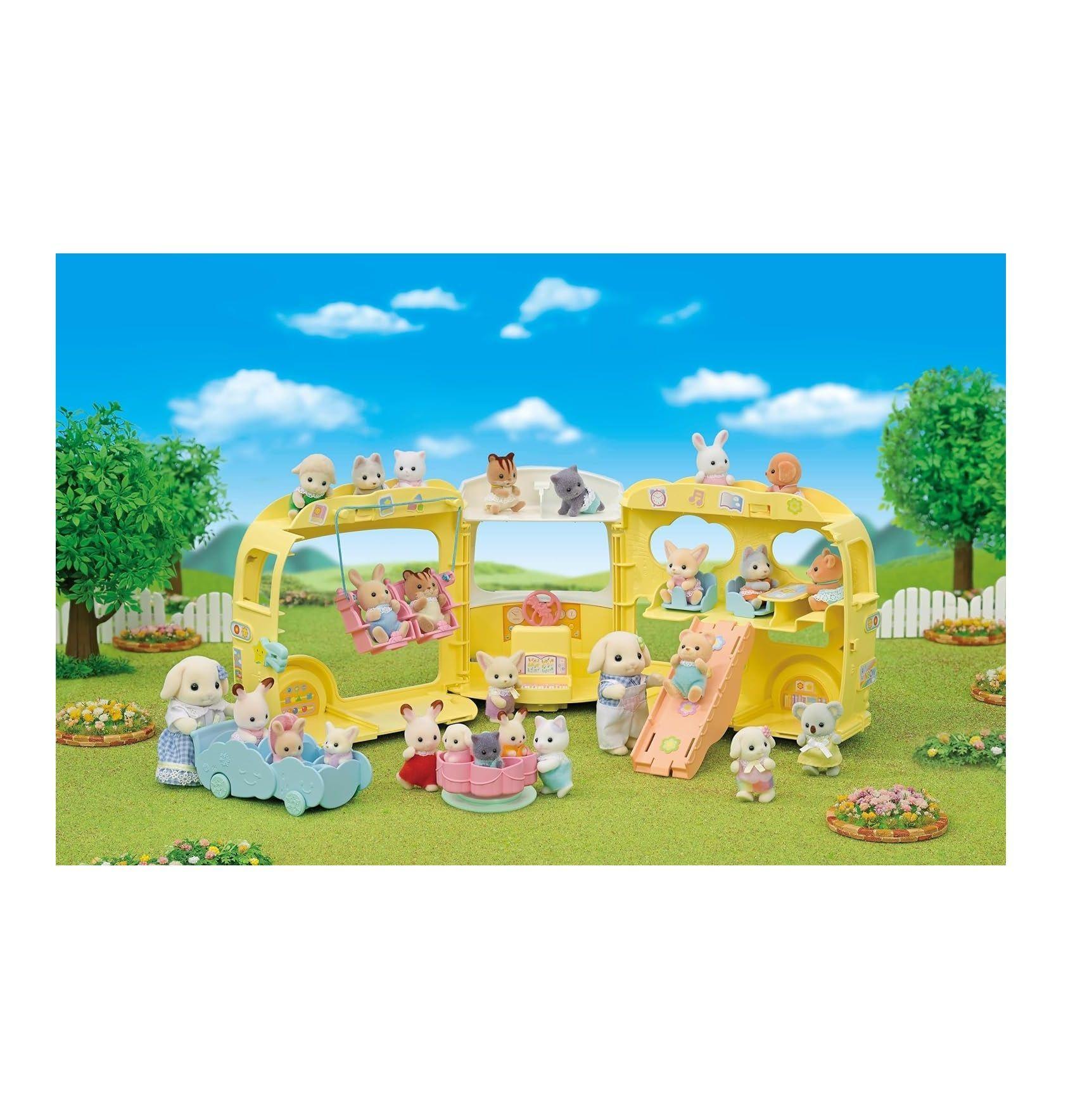 Rainbow Fun Nursery Bus 5744 Sylvanian Families Juguete-3