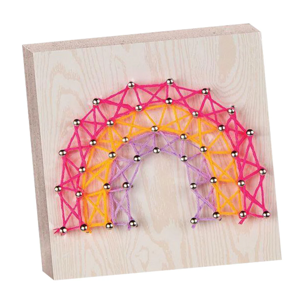 Manualidad Con Hilos Colores Arcoiris Juguetes Fashion Angel-2