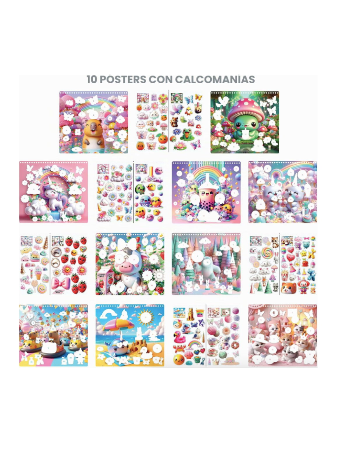 Cuaderno Portafolio Dise ar Capybara Stickers Fashion Angels-1