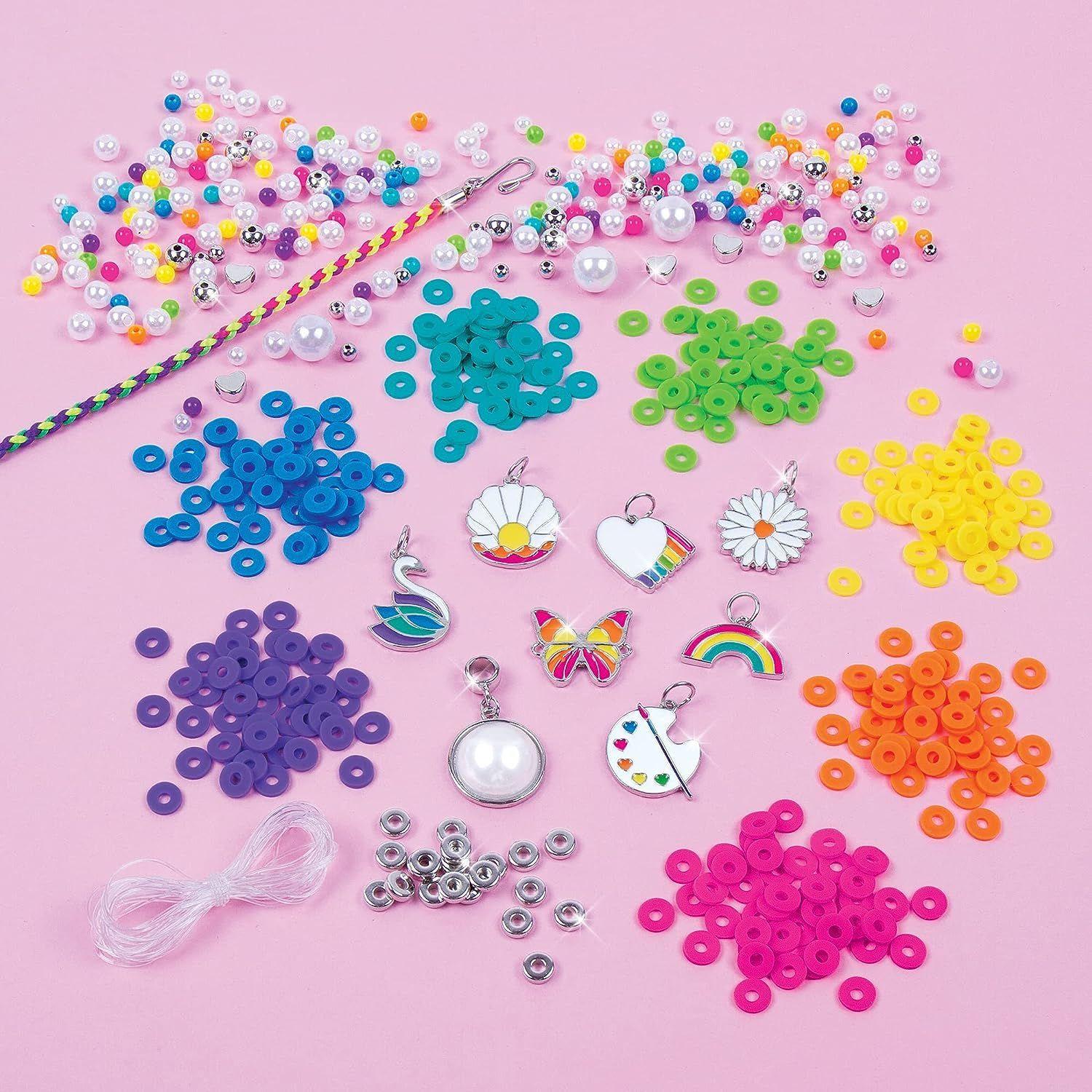 Set Crear Pulseras Arcoiris Y Perlas juguete niña -2