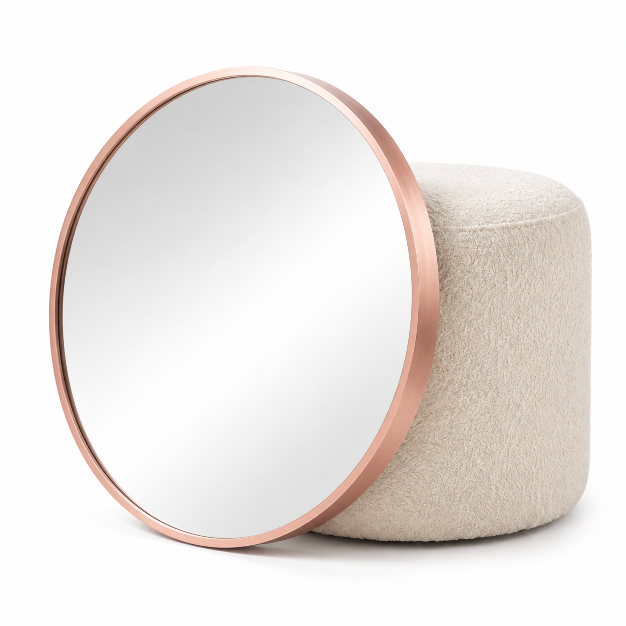 Espejo Redondo Rose Gold 60 cm Marco de Aluminio-2