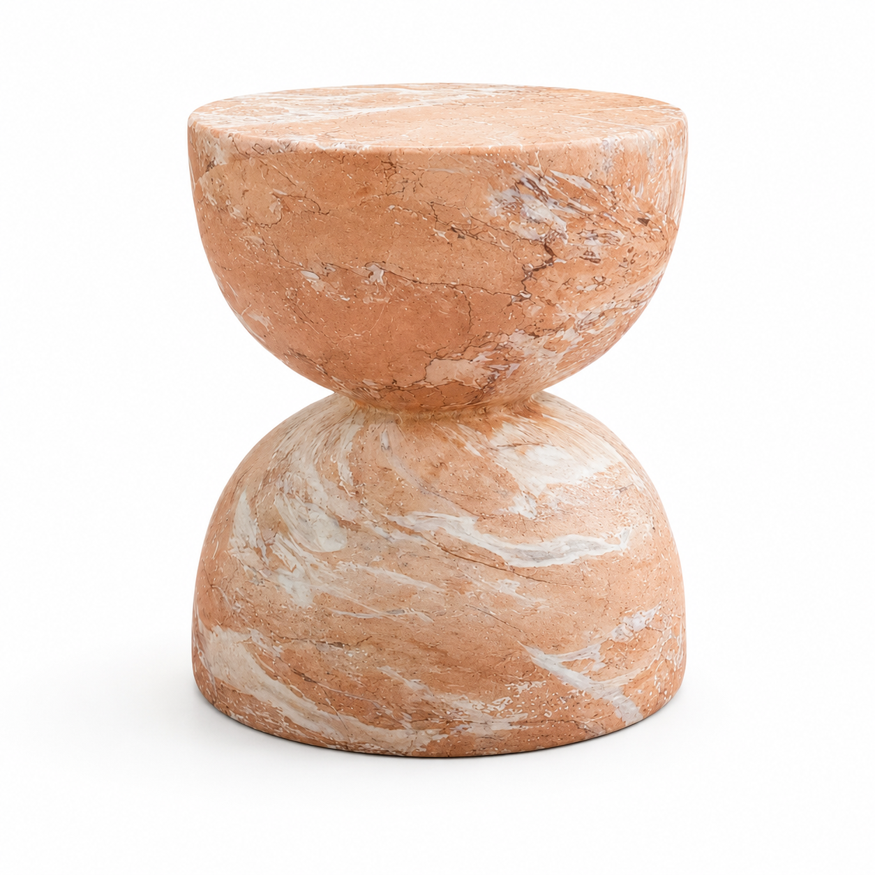 Mesa Lateral Rosada Efecto Marmol-0