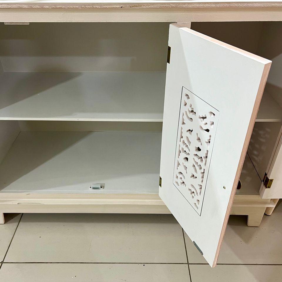 Mueble Buffet Blanco Tallado-4