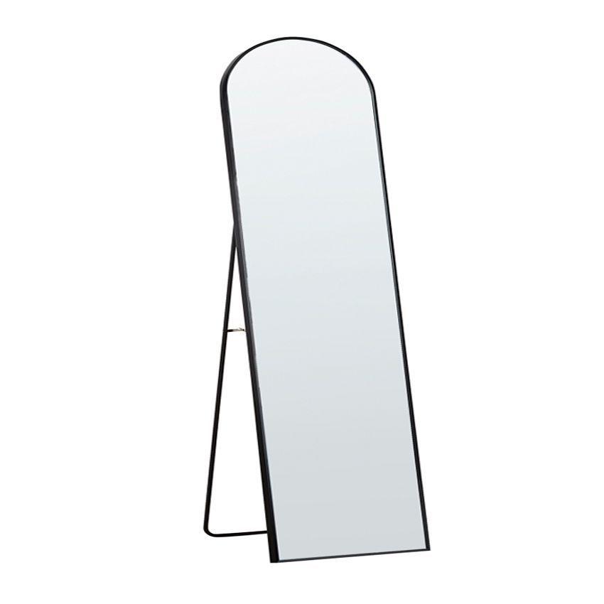 Espejo Pedestal Negro Aluminio-0