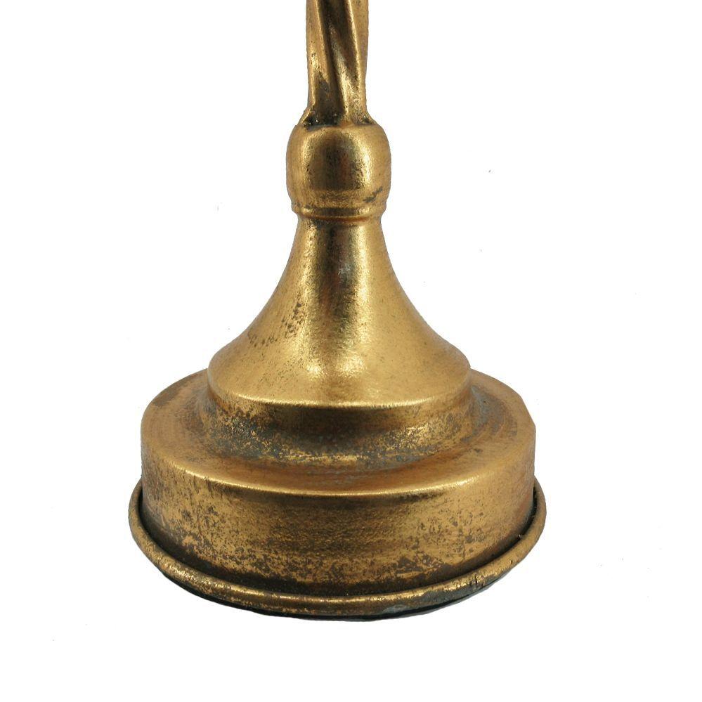 Candelabro Metálico Dorado Moderno-2