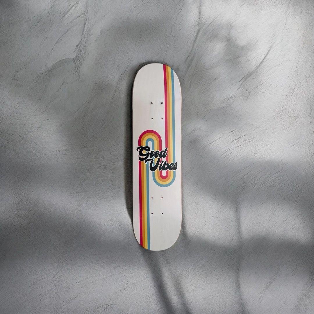 Cuadro Mural Tabla Skate Good Vibes-3