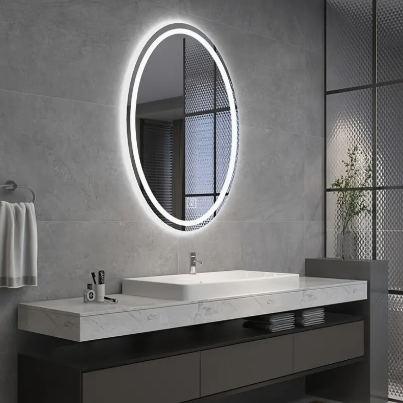 Espejo Ovalado LED Sin Marco-1