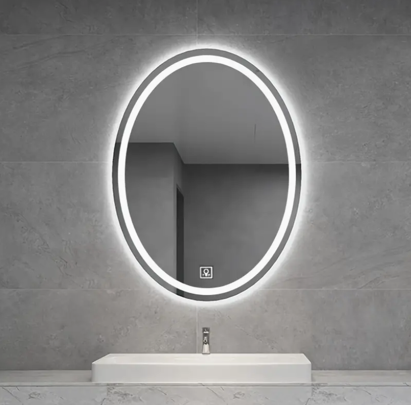 Espejo Ovalado LED Sin Marco-2