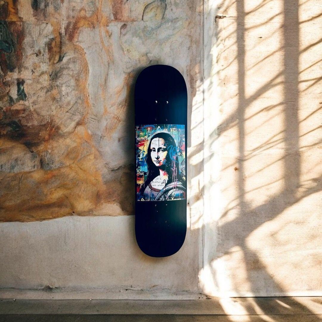 Cuadro Mural Tabla Skate Monalisa-4