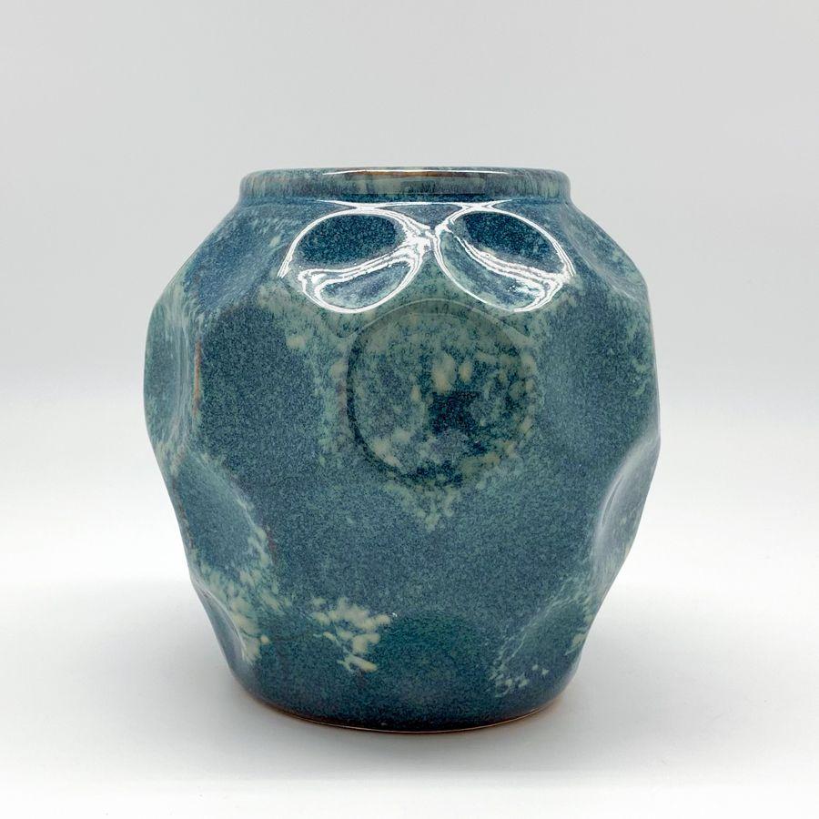 Florero Cerámica Azul Profundo-0