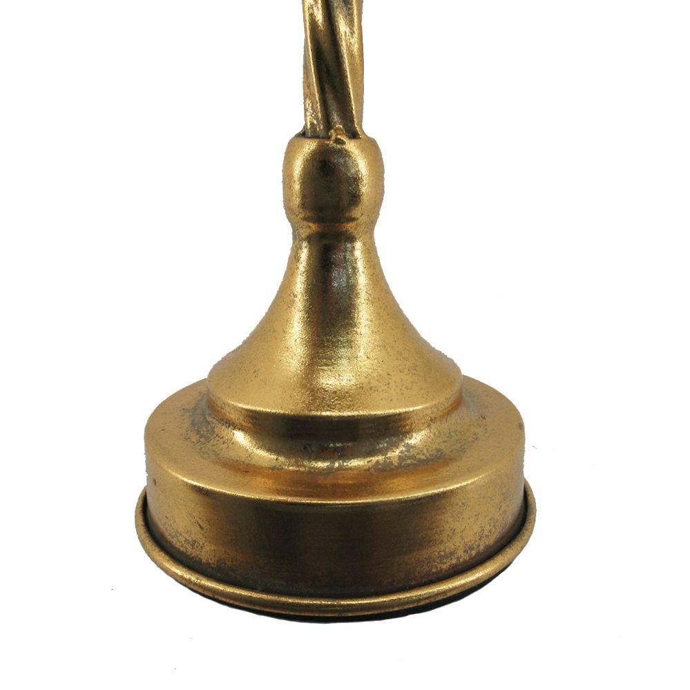 Candelabro Metálico Dorado Moderno Mediano-2