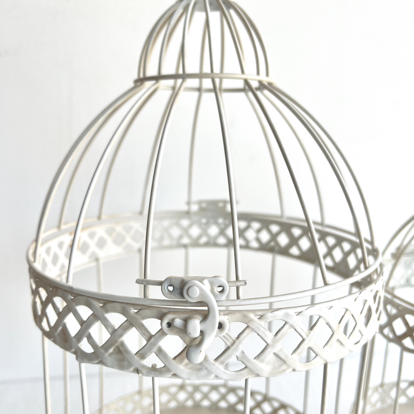 Set Jaulas Decorativas Metálicas Blancas-2