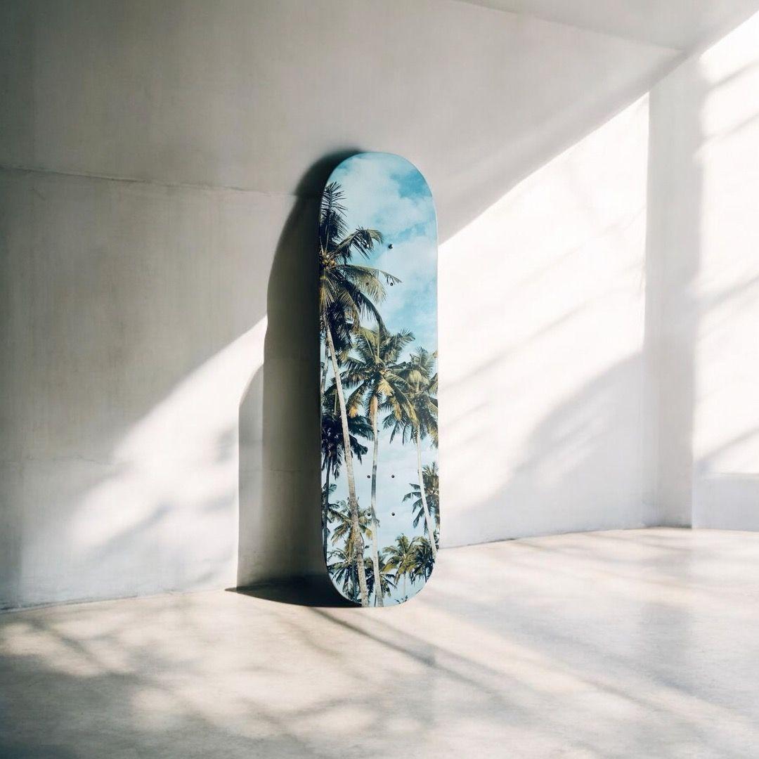 Cuadro Mural Tabla Skate Palmeras-4