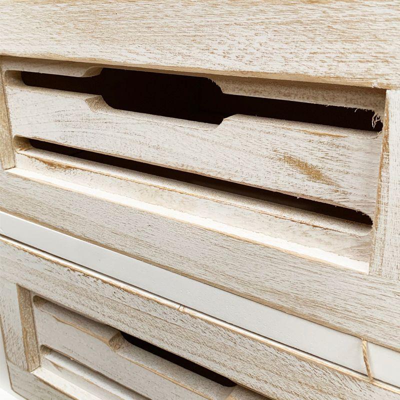 Mueble Lateral Estante Blanco Madera-2
