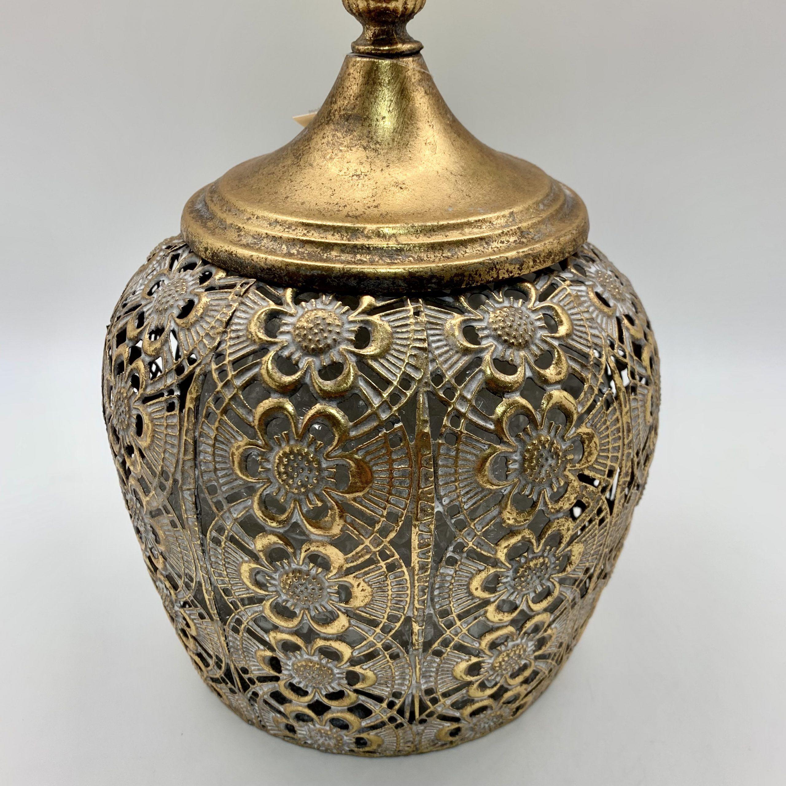Fanal Calado Dorado Con Tapa-1