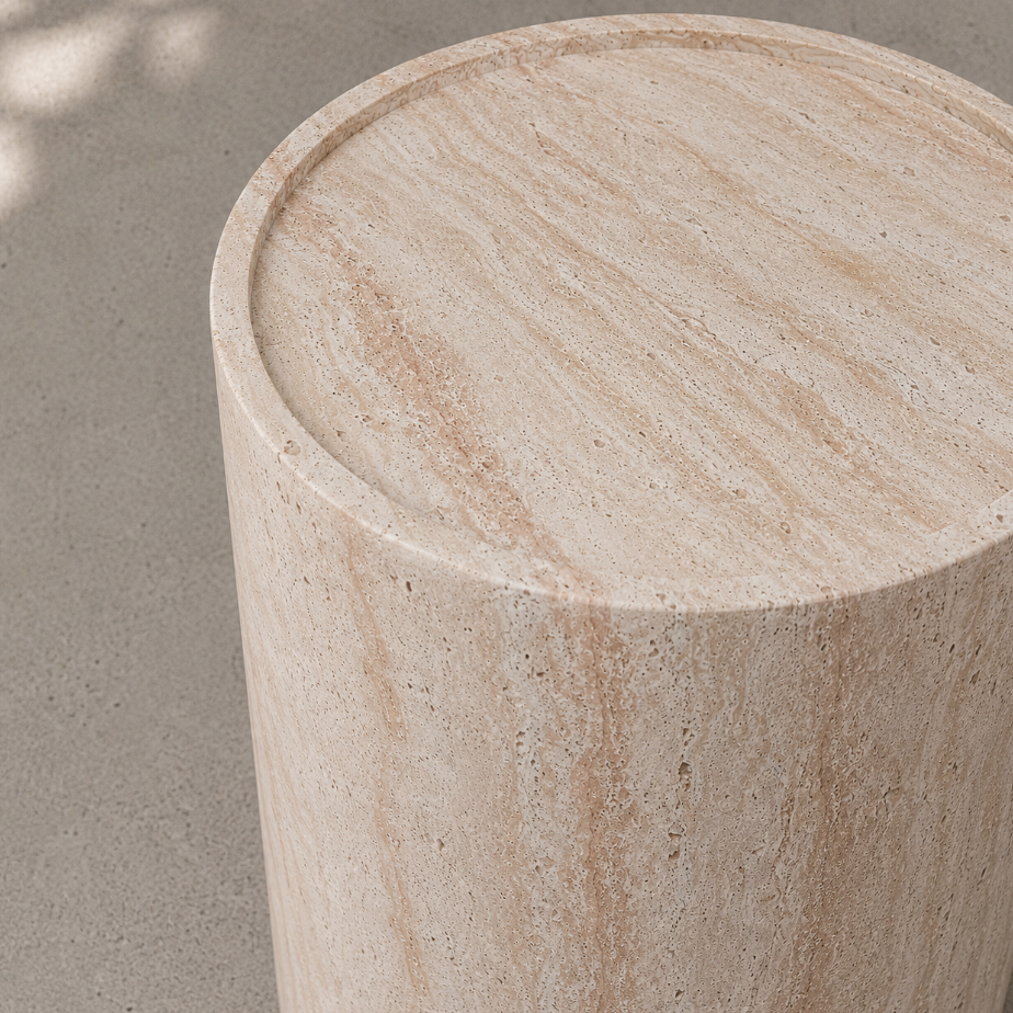 Mesa Lateral Tubular Efecto Travertino-2