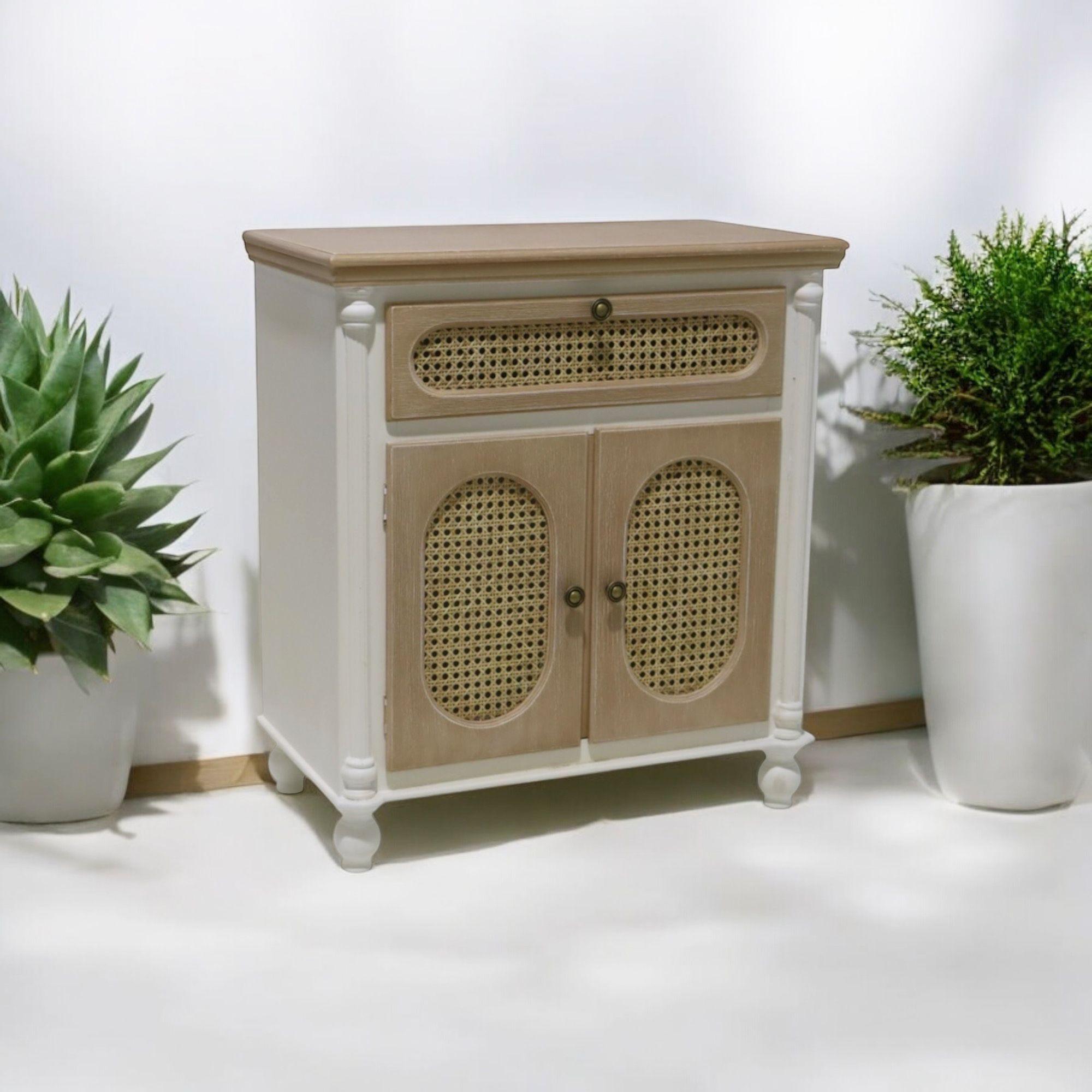Mueble Cómoda Lateral Con Junco-4