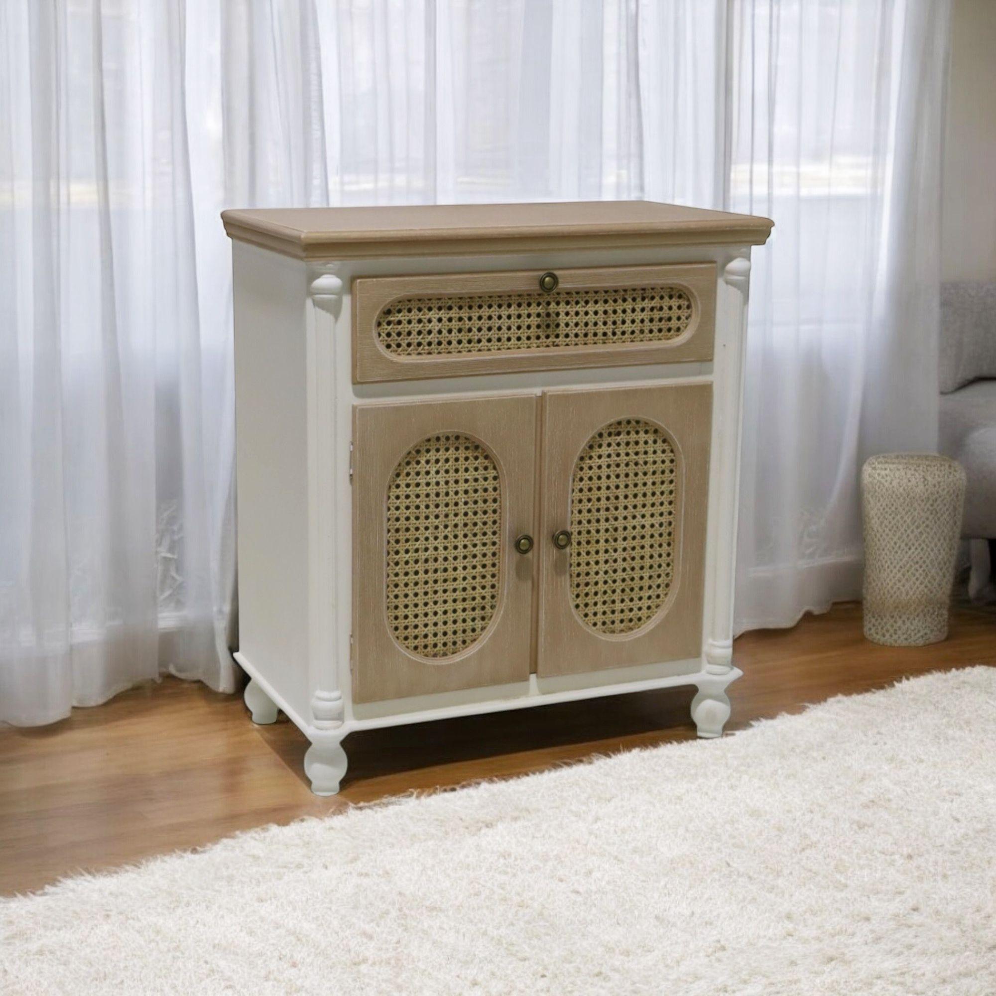 Mueble Cómoda Lateral Con Junco-5
