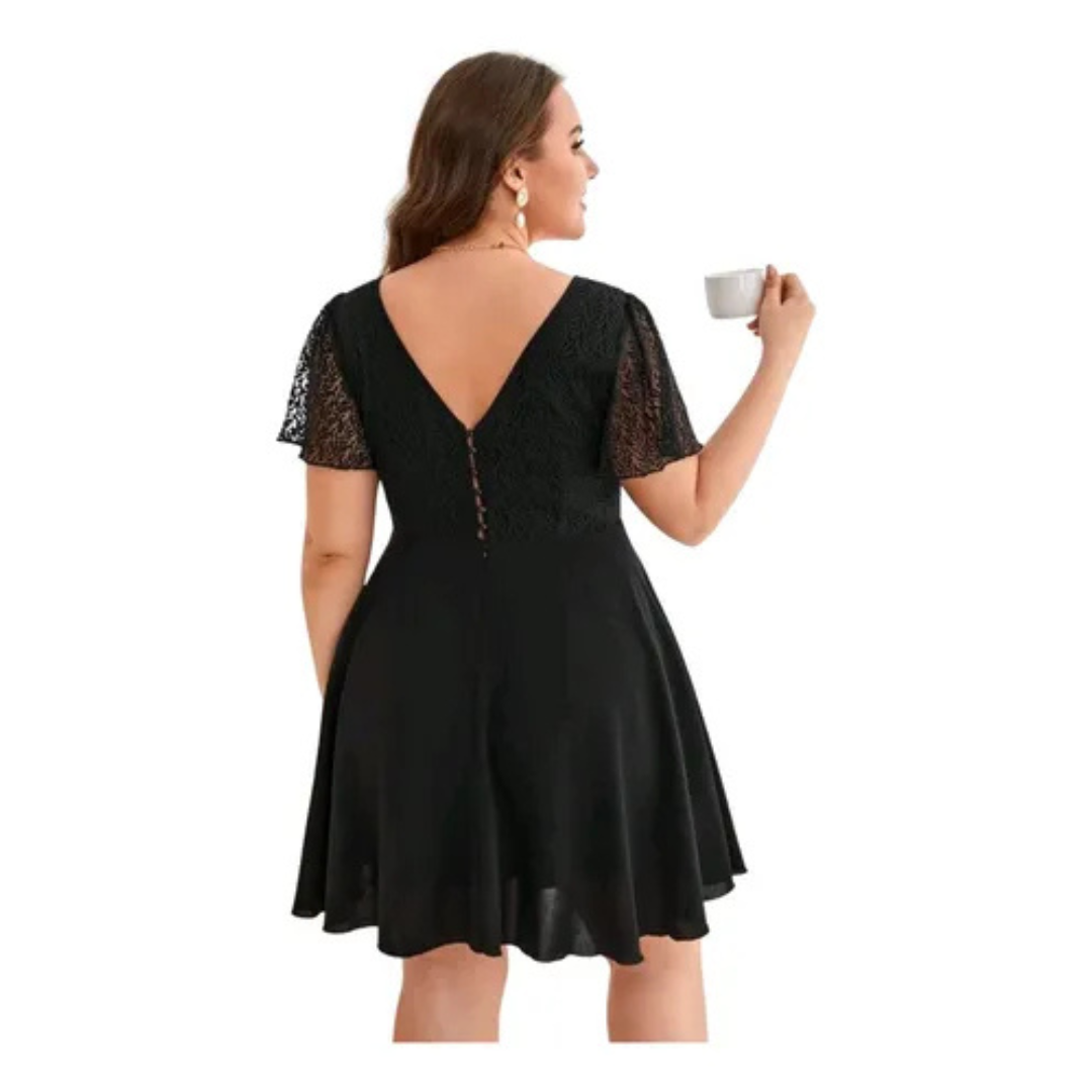Vestido Corto Falda De Gasa MC42-1