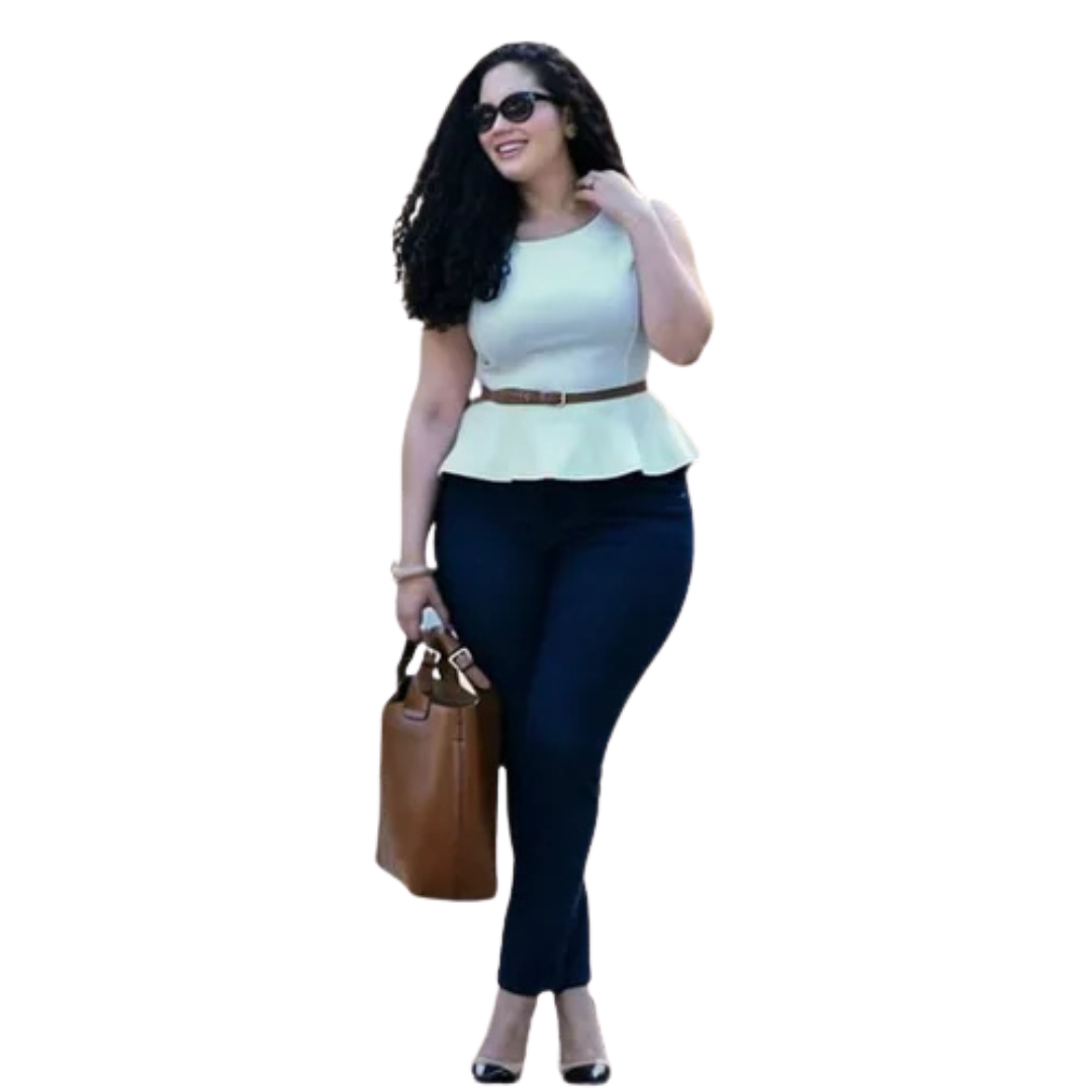 Blusa  Peplum Sin Mangas T034-0