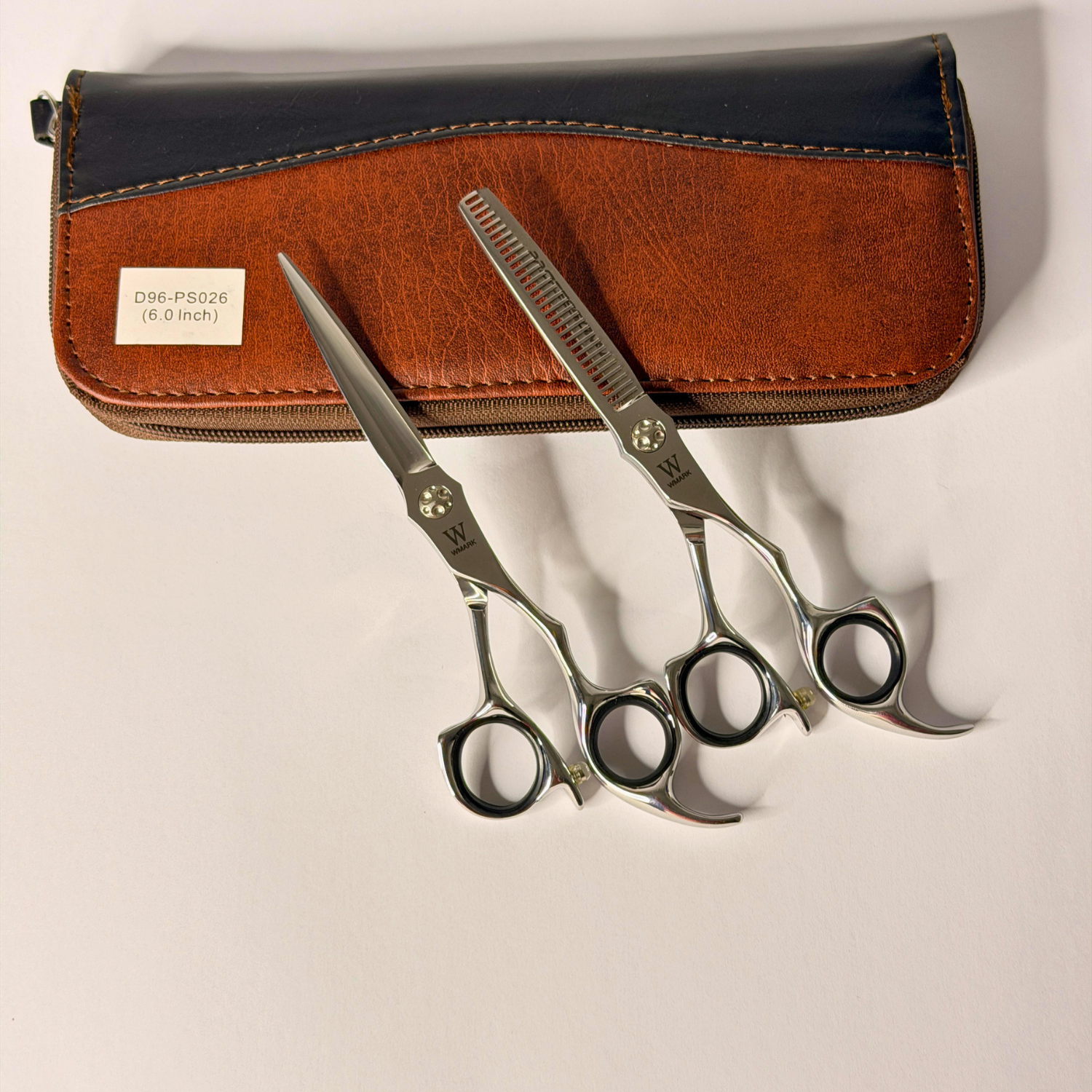 Set Tijeras Profesionales WMARK D96 PS026 Filo Navaja y Esculpidora 6 Silver-2