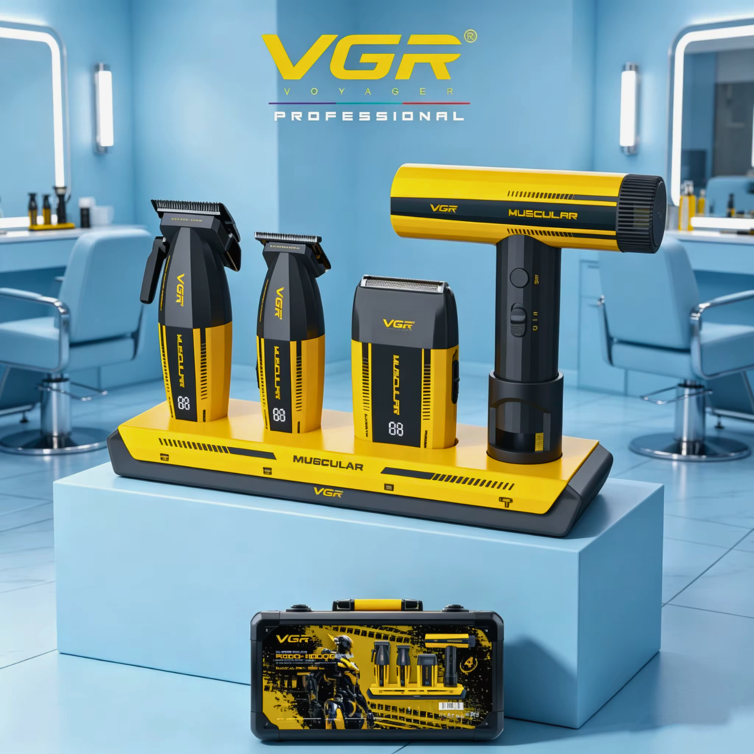 Combo Muscular Set 4 en 1 VGR V 285 S4 Profesional 9000 RPM Motor BLDC-2