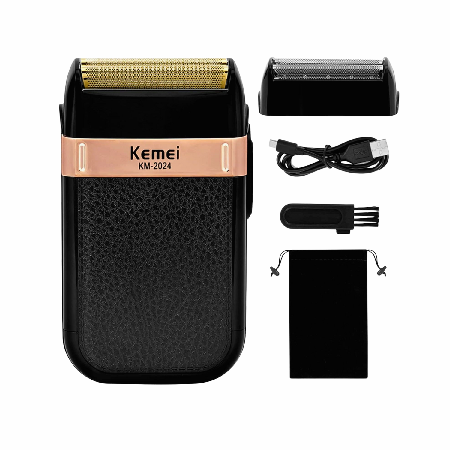 Combo Kemei Clipper 2296 + Trimmer 2299 + Shaver 2024 Negro-3