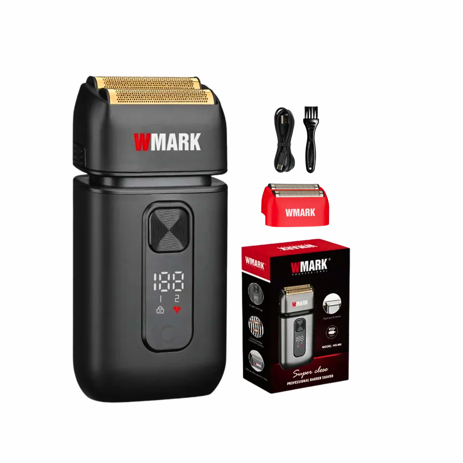 Maquina Wmark NG986 Afeitadora Inalambrica Negro-2