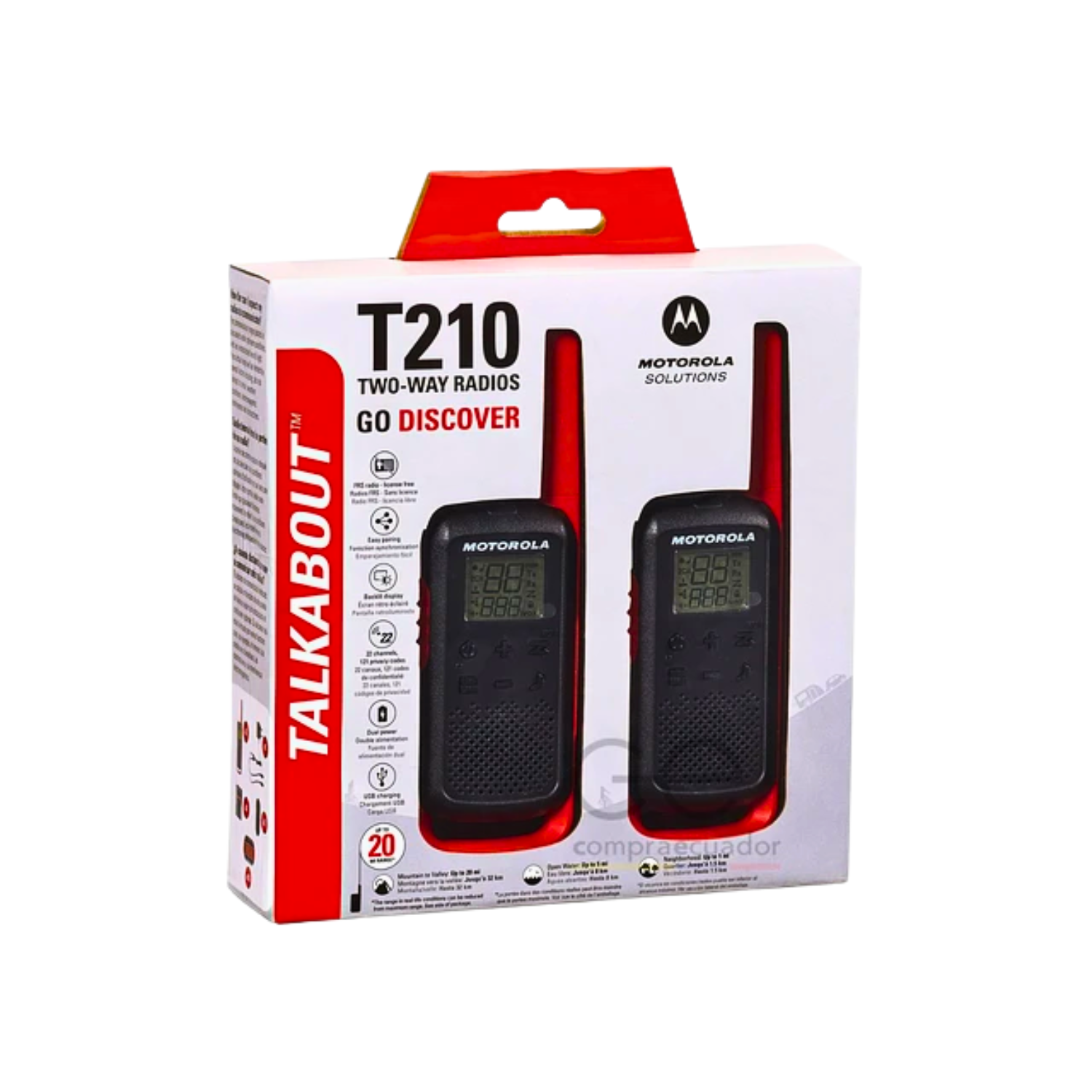 Motorola T210 Radio Comunicador 32 km (20 millas)-1