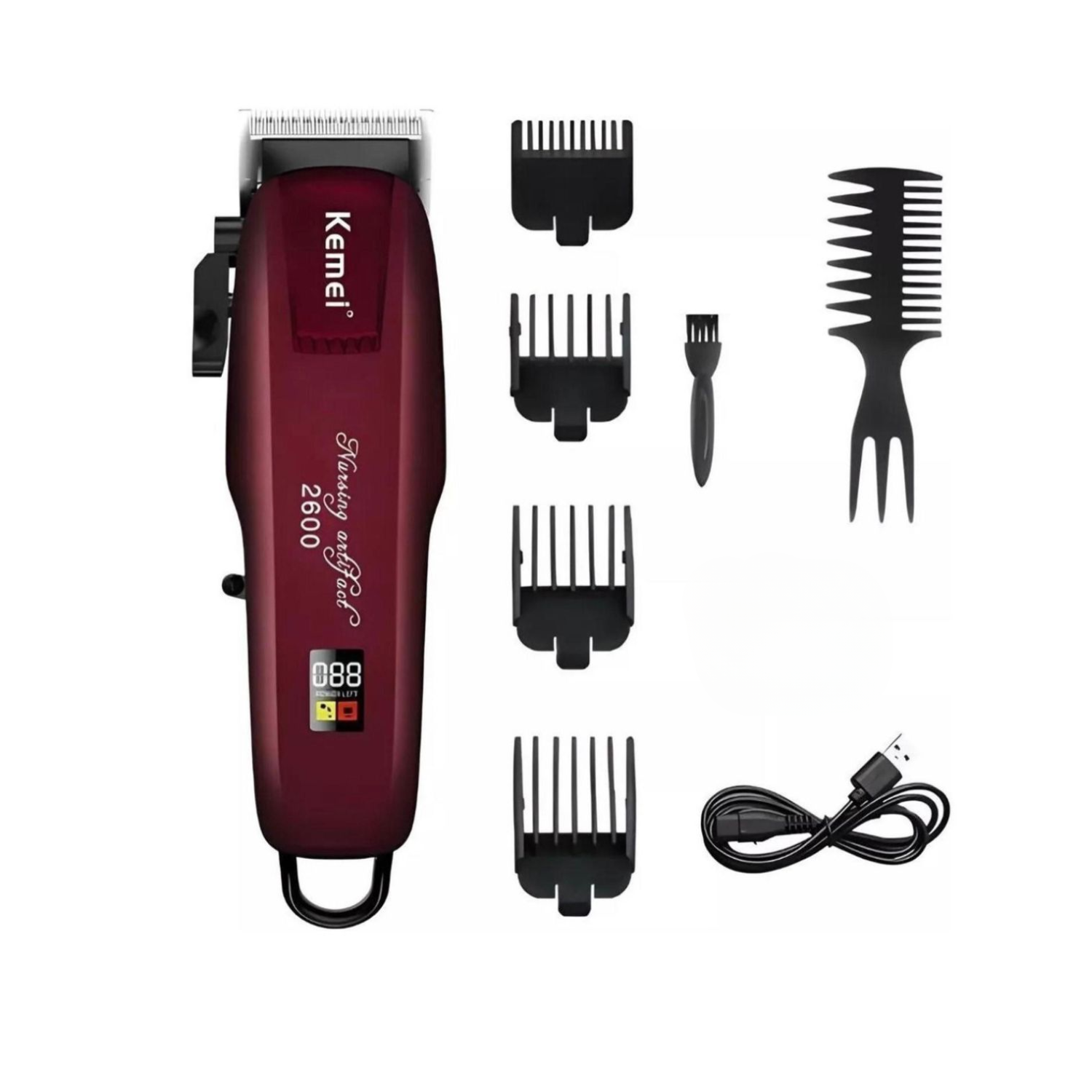 Maquina Cortadora De Pelo Profesional Kemei Km 2600-3