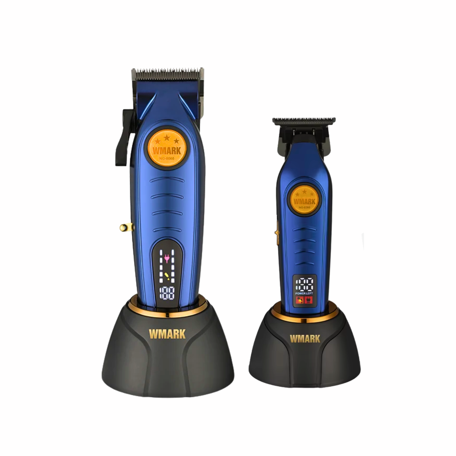 Barber Combo Wmark Professional Cortapelo NG8060 + Patillera NG8260 Azul-0