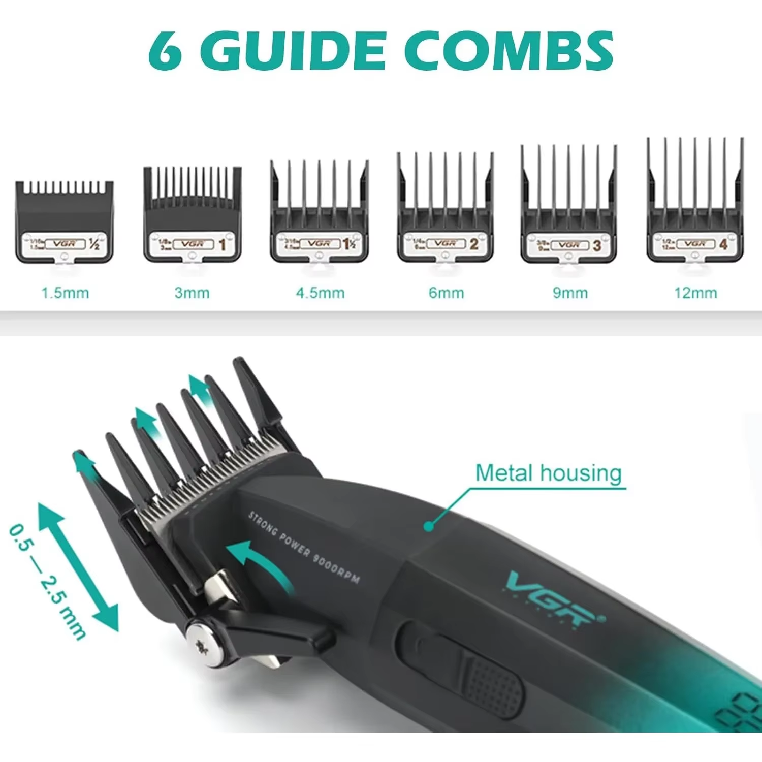 M quina Cortapelo VGR003 Clipper Profesional 9000RPM Azul-2