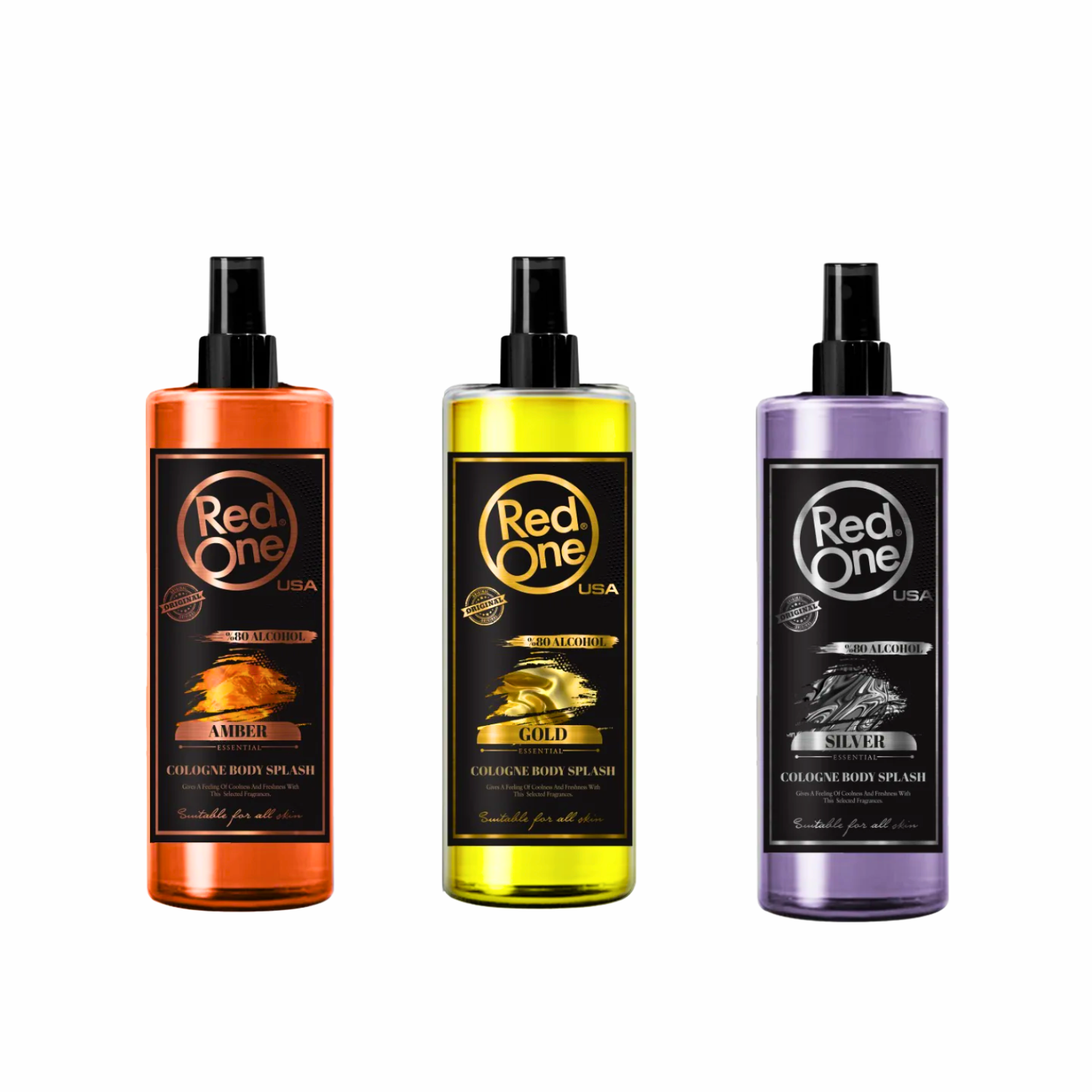 Amber Body Splash Red One Hombre 400 mL-2