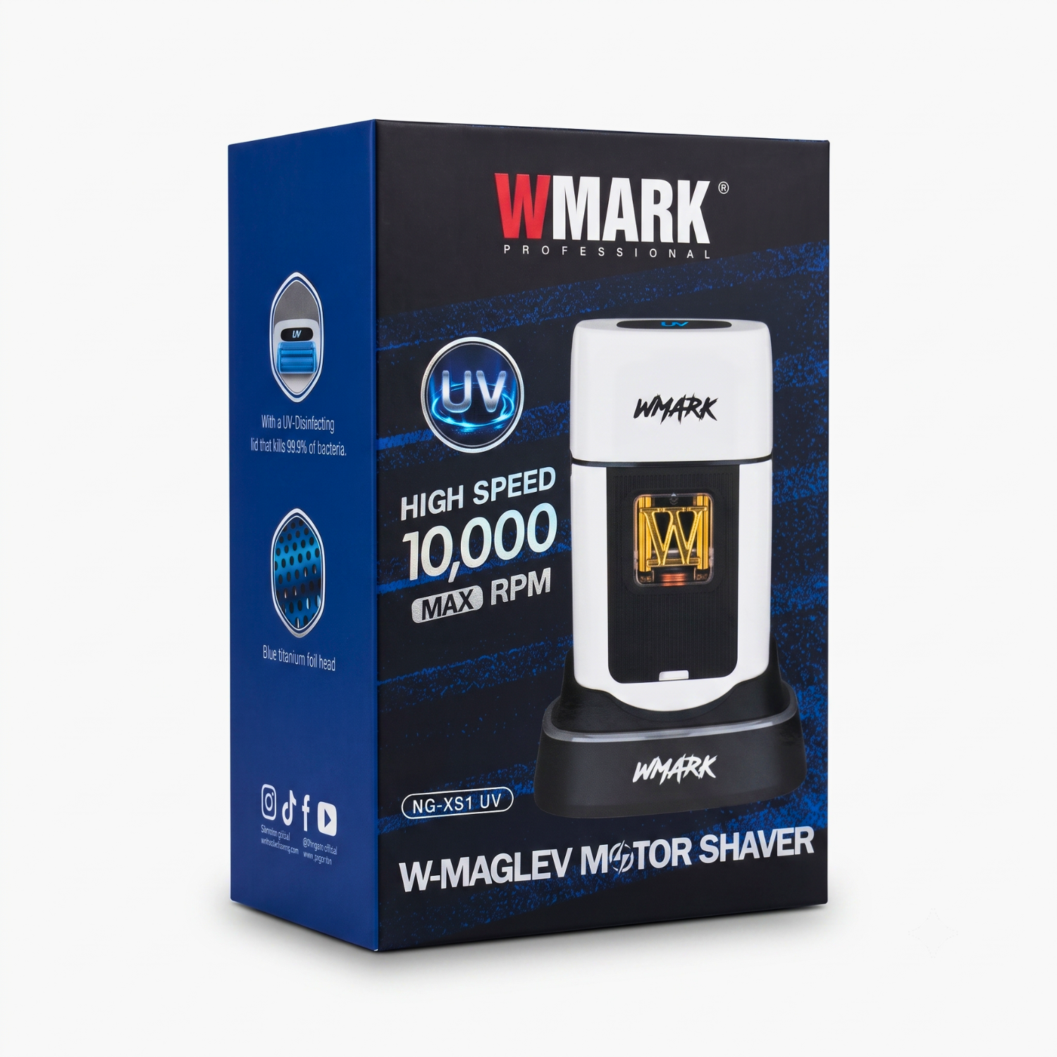 Wmark NG XS1 Afeitadora Profesional Shaver Motor Vector 10000 RPM Blanco-1