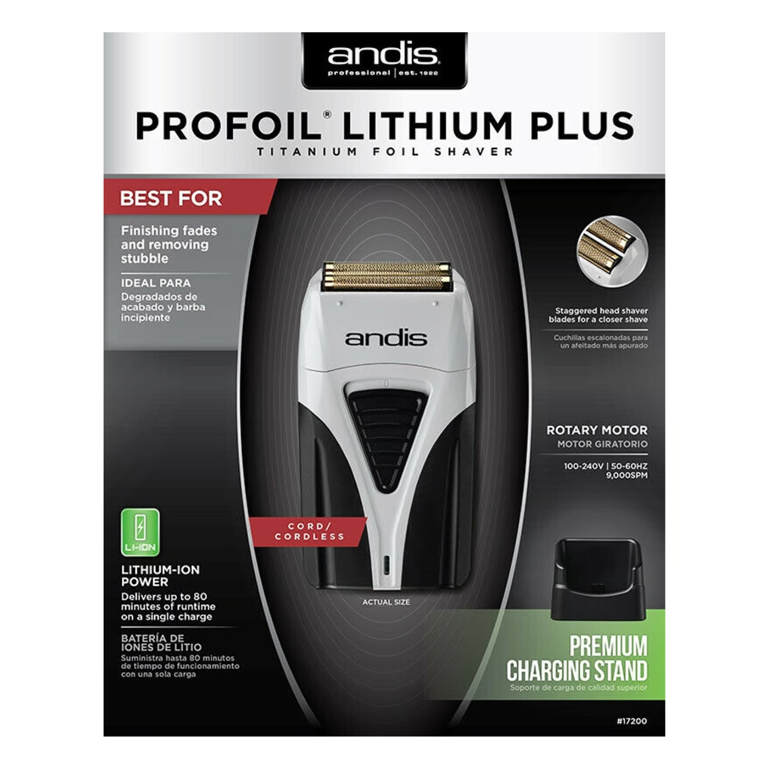 Afeitadora ANDIS SHAVER Pro Foil Negro-3