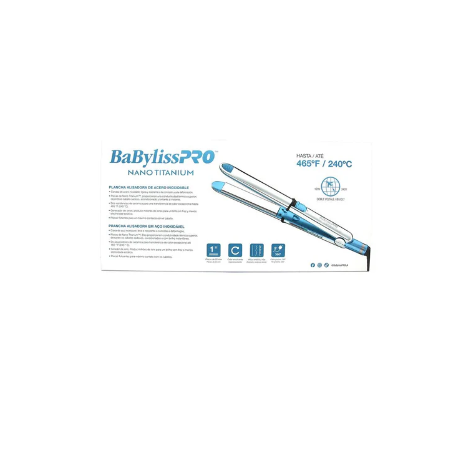 Plancha Babyliss Pro Nano Titanium Optima 3100-3