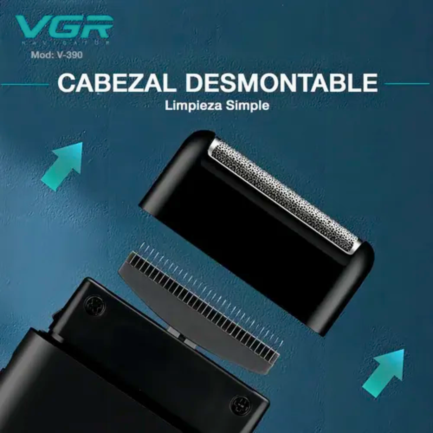 Afeitadora Mini Shaver y Trimmer VGR390 Viaje Recargable-4