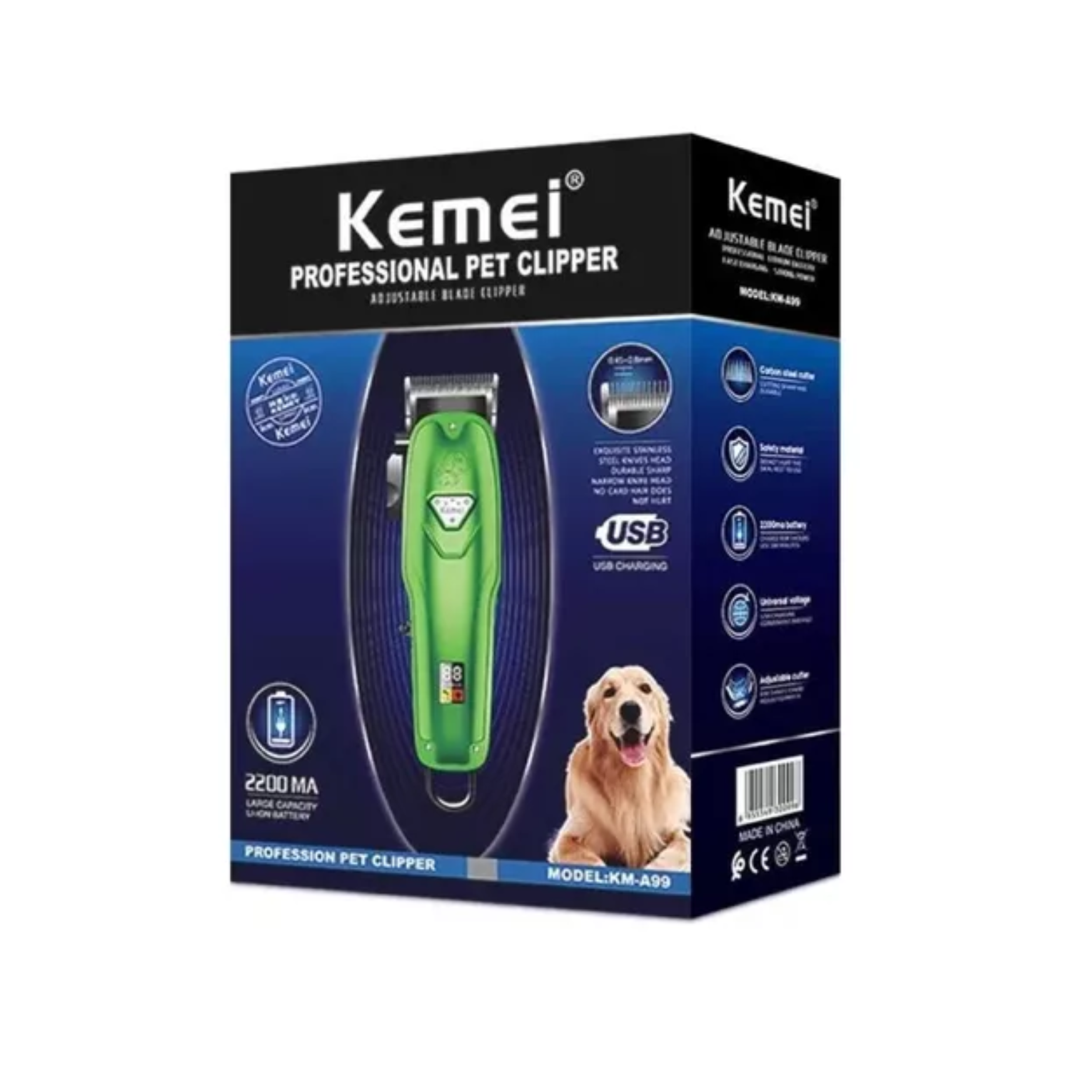 M quina Cortapelo Perro Afeitar Mascotas Kemei Km A99-3